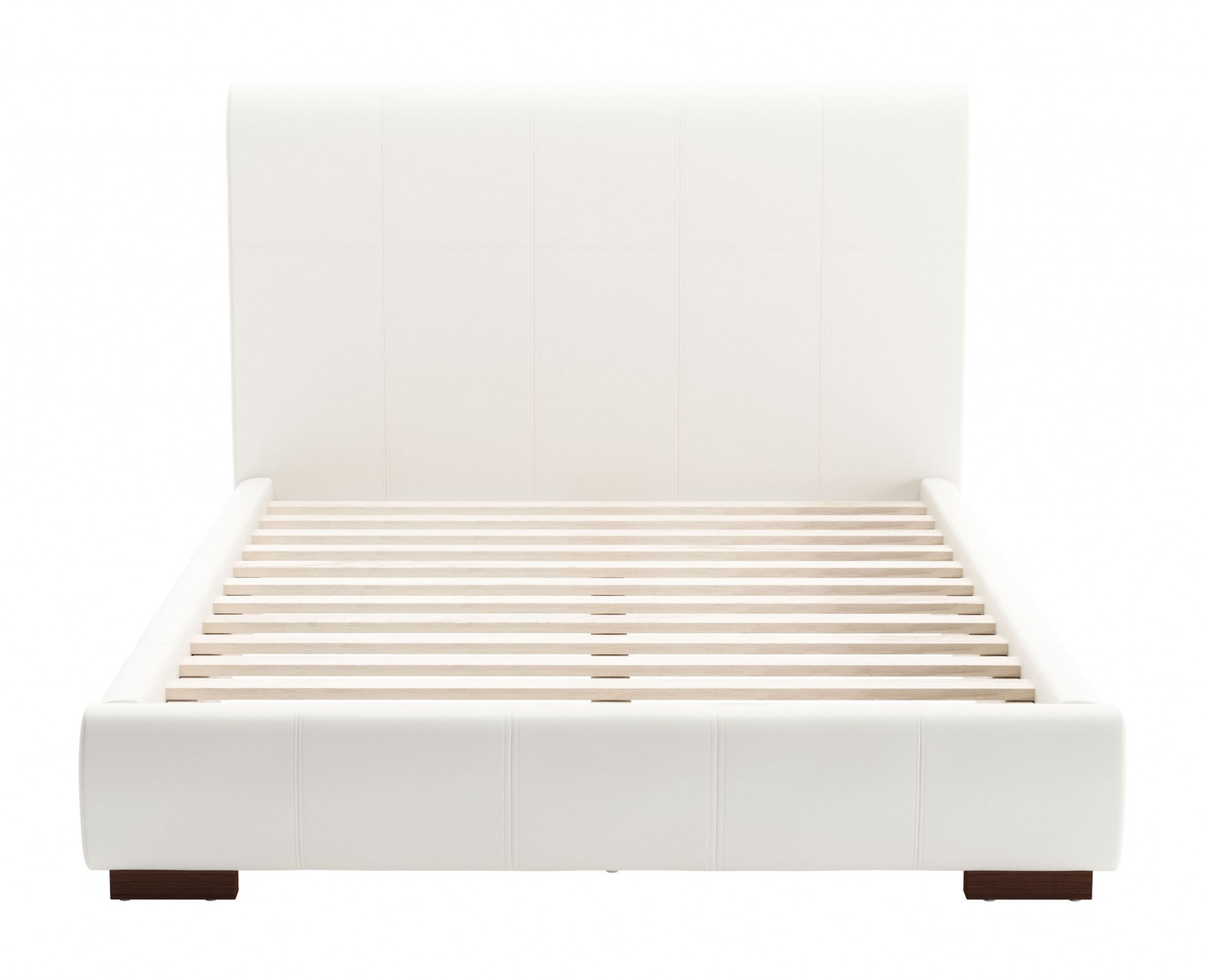 62.2" x 83.9" x 43.5" White, Leatherette, Plywood, MDF, Full Bed