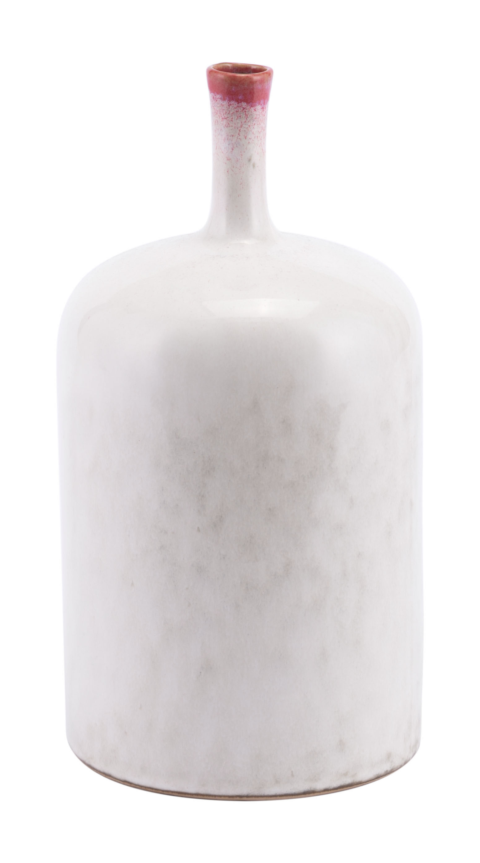 4.9" x 4.9" x 9.4" White, Porcelain, Medium Bottle
