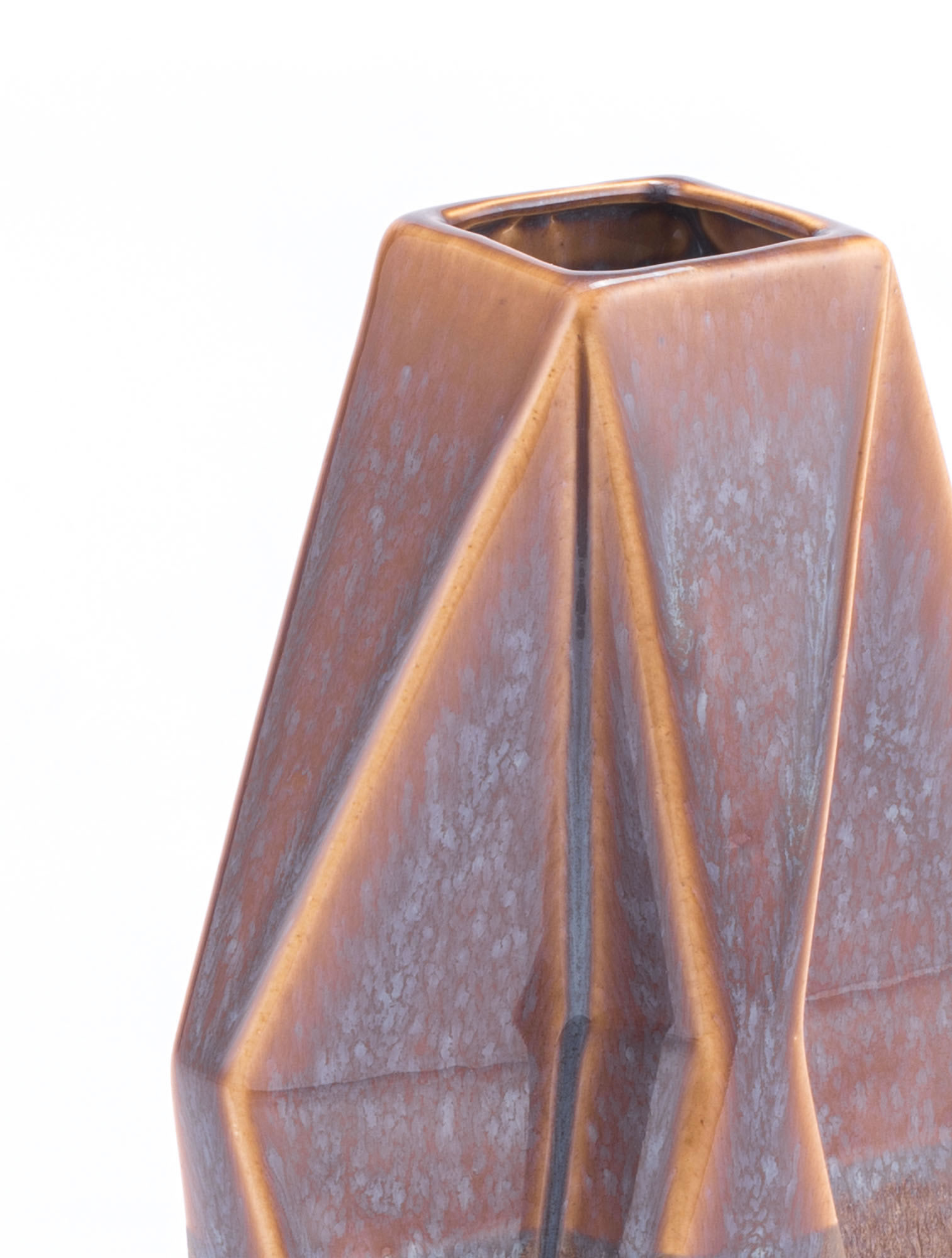 7.5" x 3.1" x 13.2" Brown, Ceramic, Medium Vase