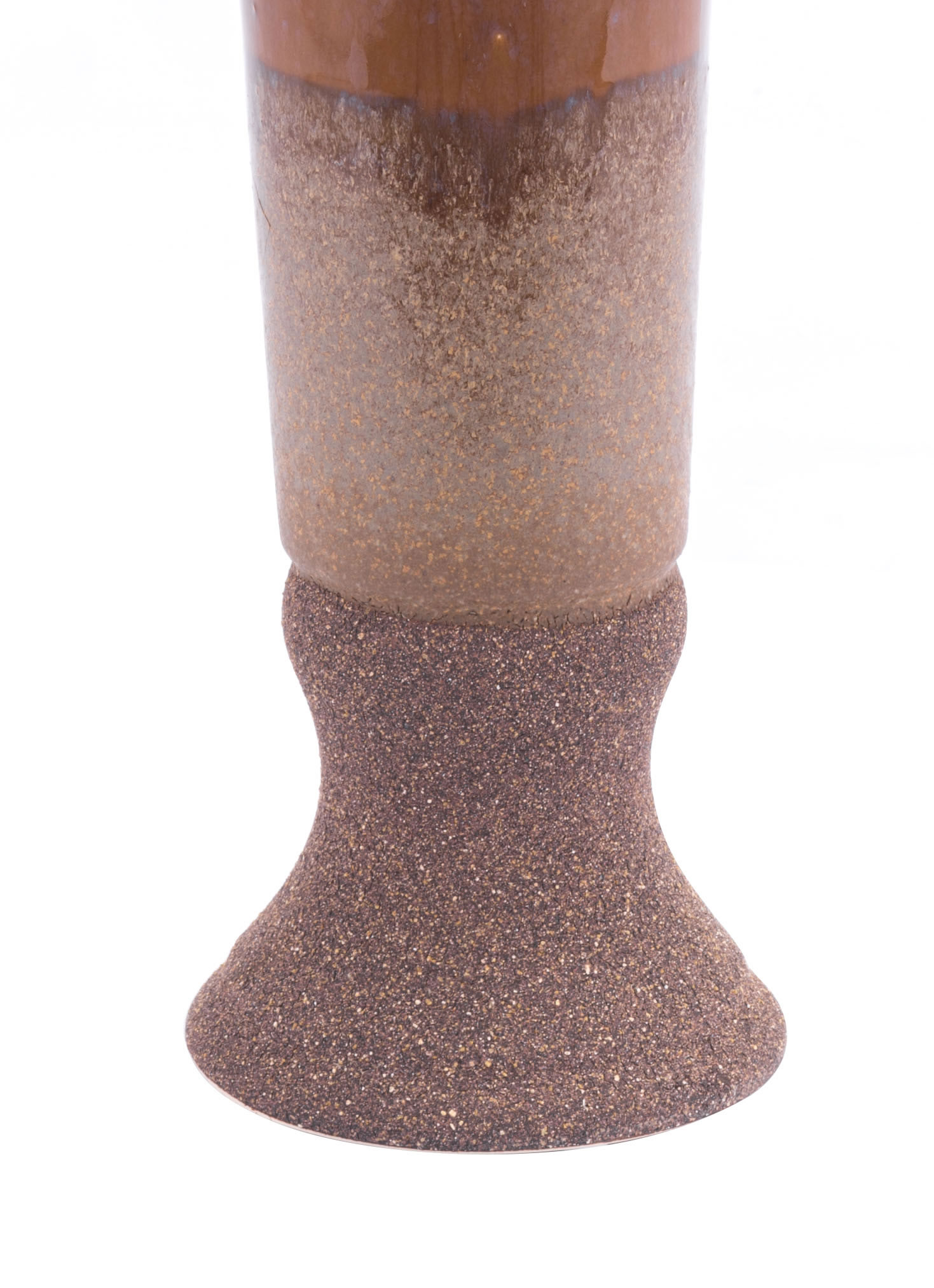 6.3" x 6.3" x 21.7" Brown, Ceramic, Tall Vase