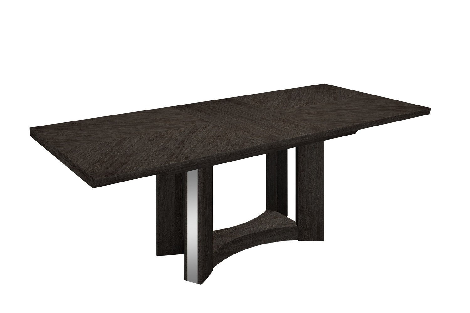 98" Dark Gray Solid Wood Dining Table-366216-1