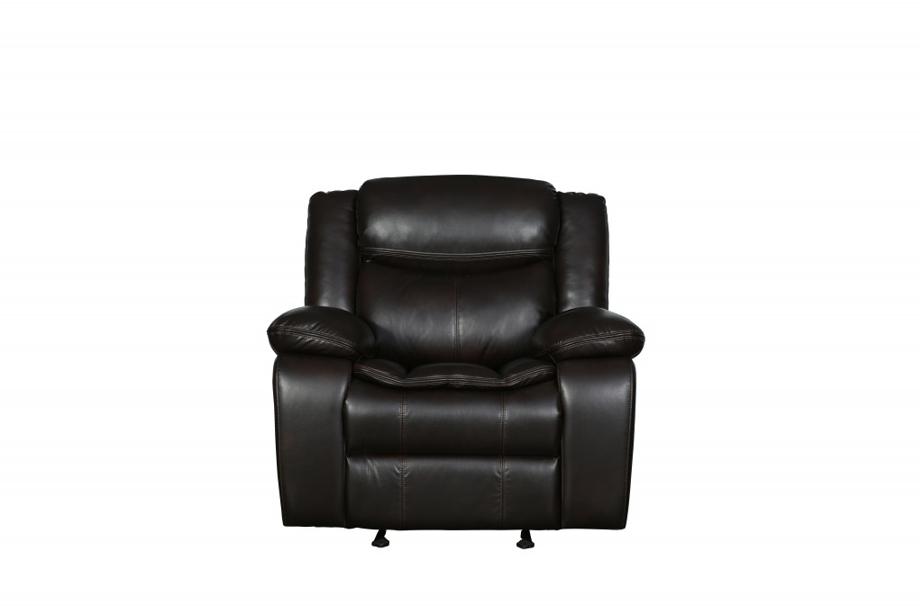 42" Brown  Reclining Chair-366306-1