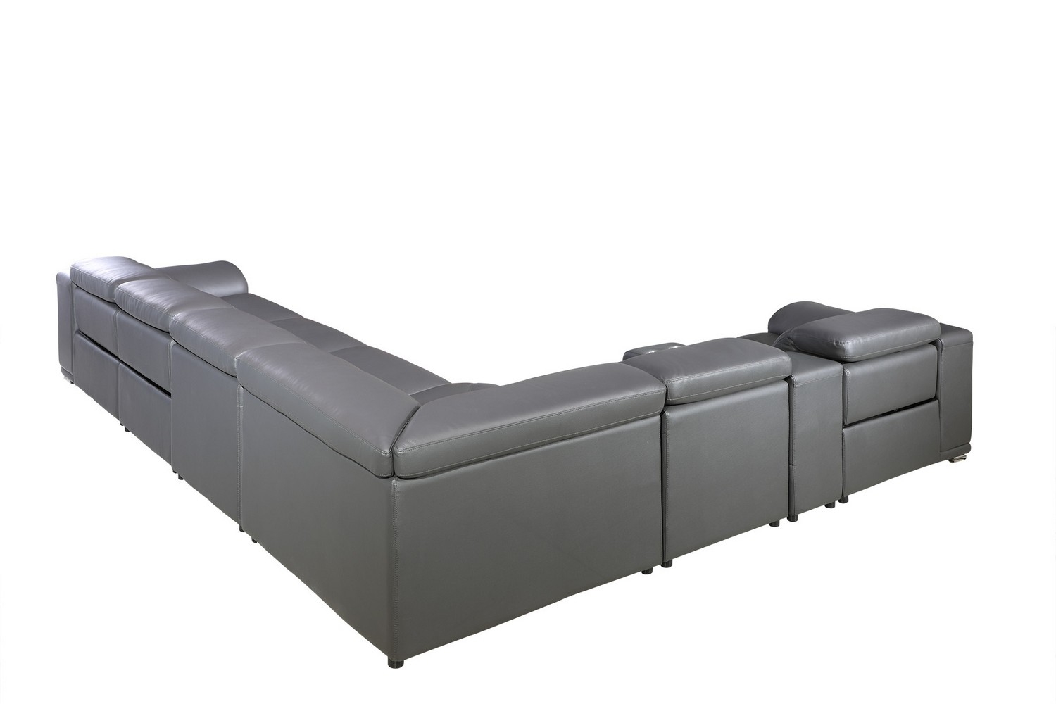 154" X 200" X 162.2" Dark Grey Power Reclining 8PC Sectional