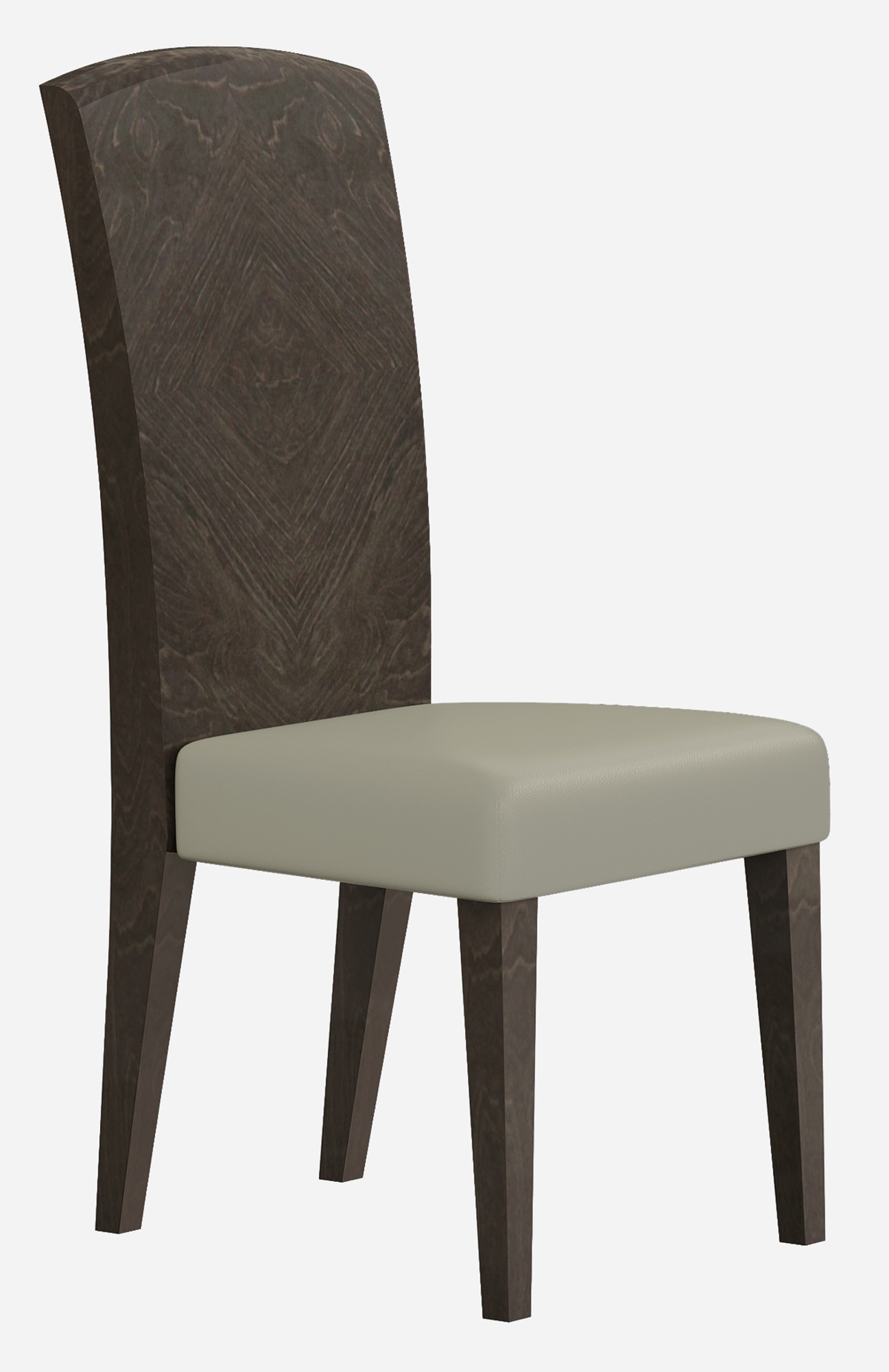 Set of Two Gray And Espresso Upholstered Dining Side Chairs-366368-1