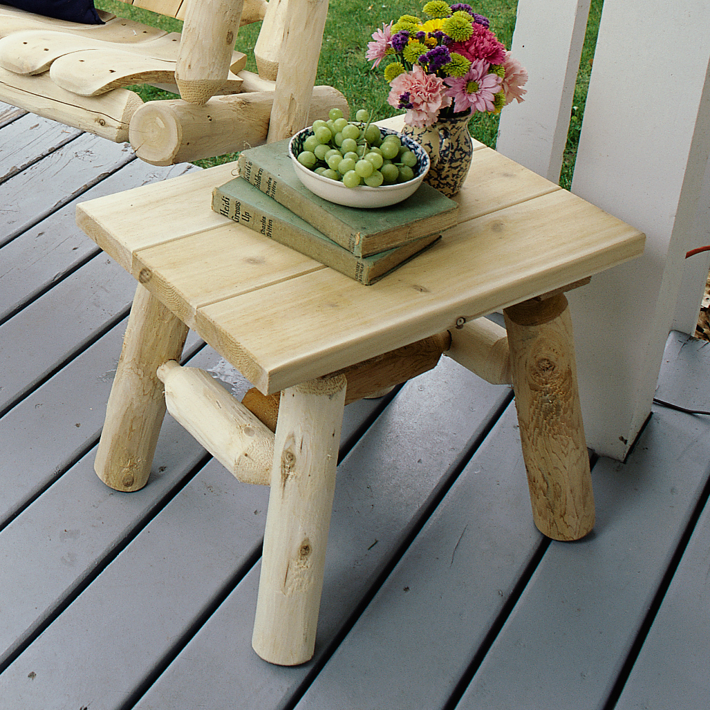 Rustic and Natural Wood End or Side Table
