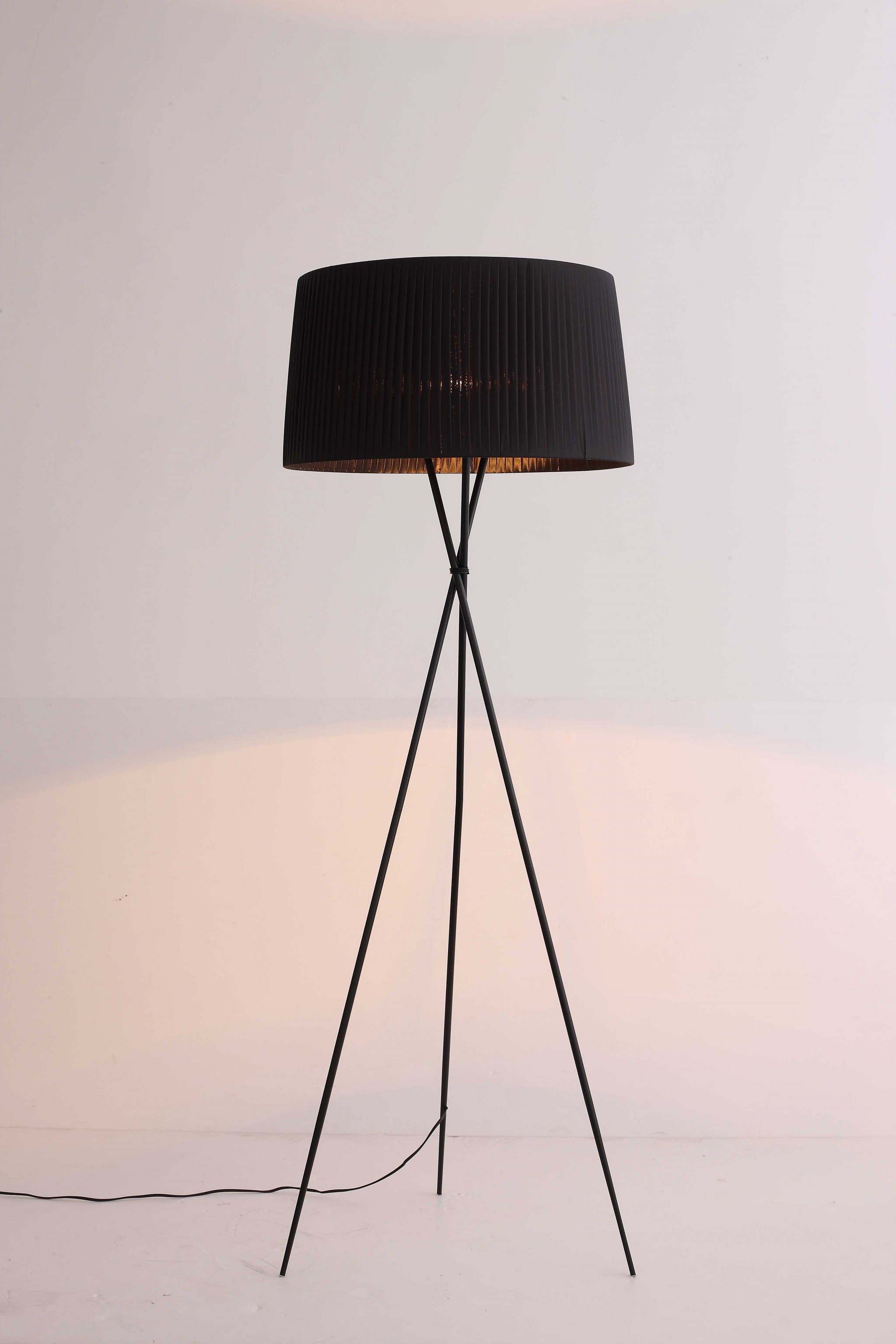 20" X 20" X 69" Black Carbon Floor Lamp