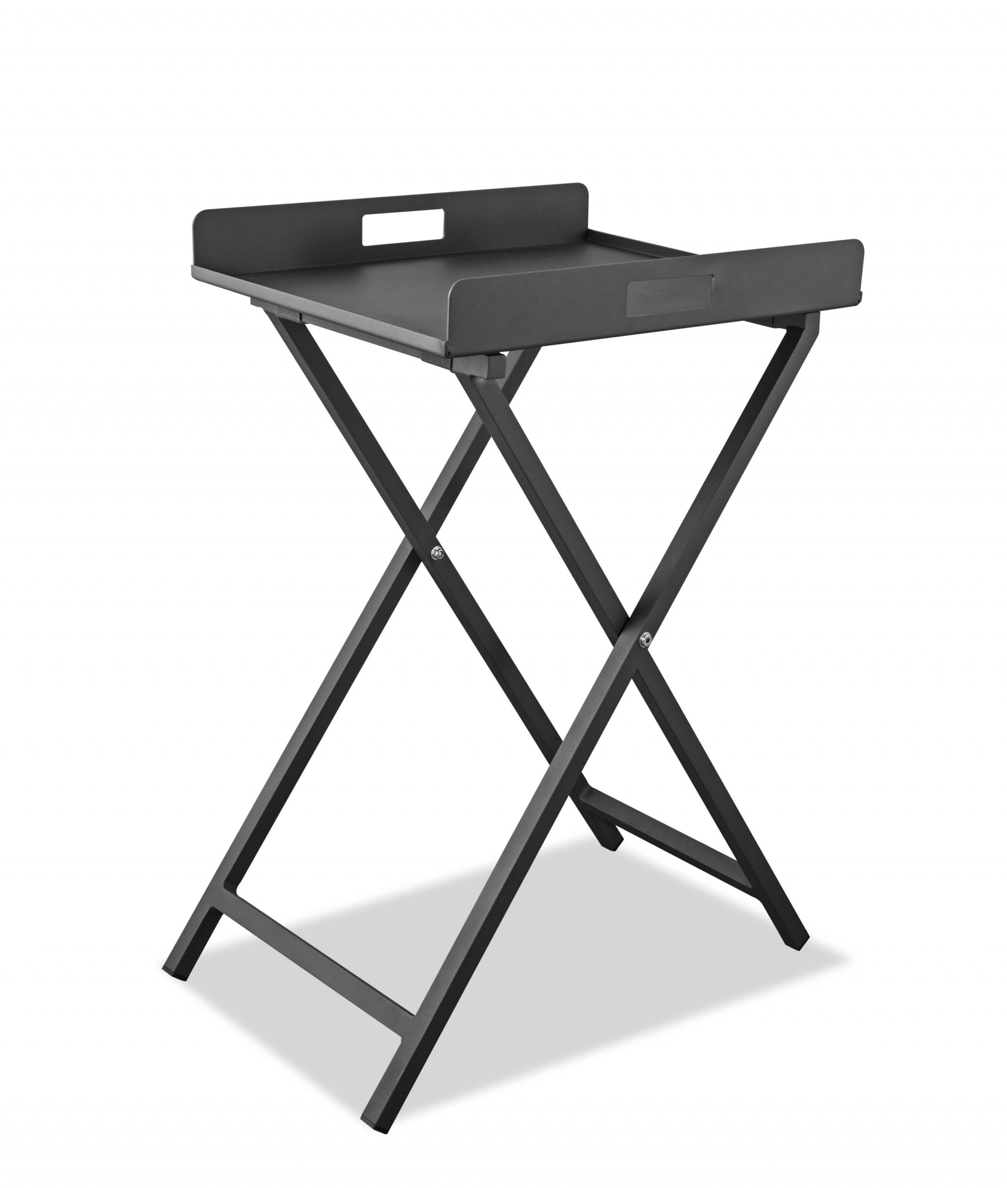 Remus Folding Tray Table Oak Brown/White - Universal Expert