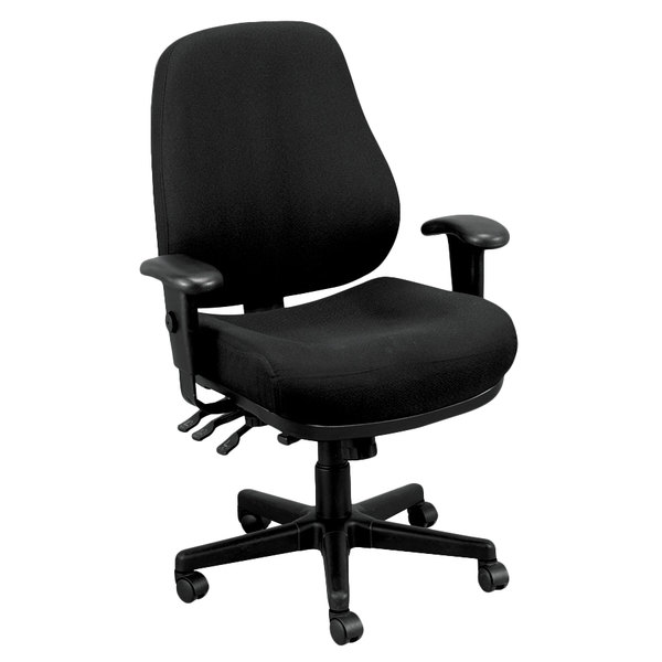 Black Adjustable Swivel Fabric Rolling Office Chair-372331-1