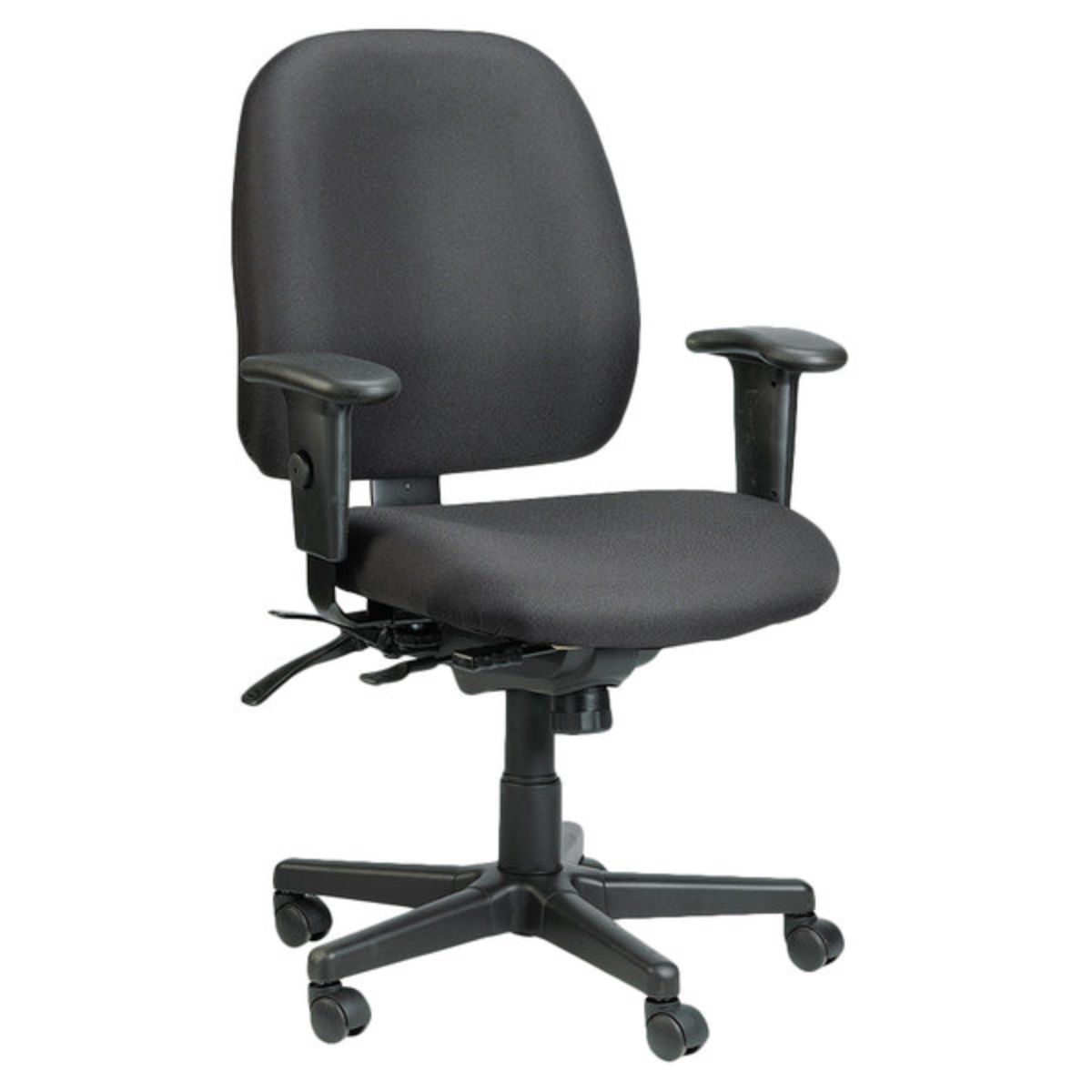 Black Adjustable Swivel Fabric Rolling Office Chair-372333-1