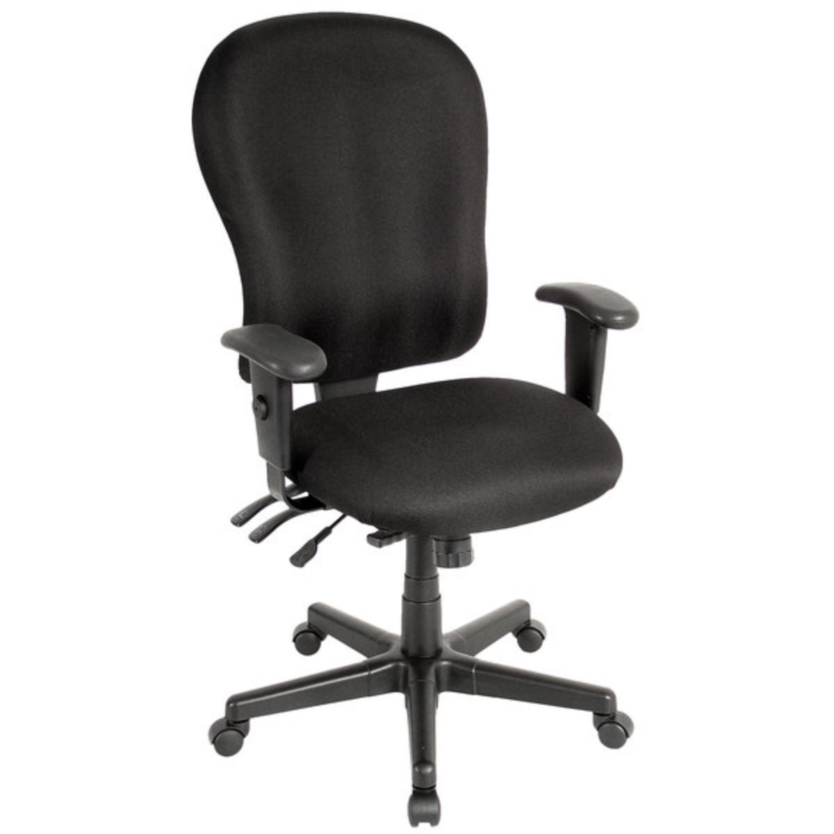 Black Adjustable Swivel Fabric Rolling Office Chair-372355-1