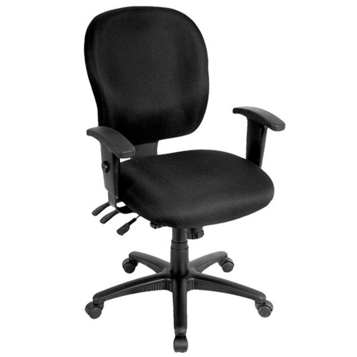 Charcoal and Black Adjustable Swivel Fabric Rolling Office Chair-372358-1
