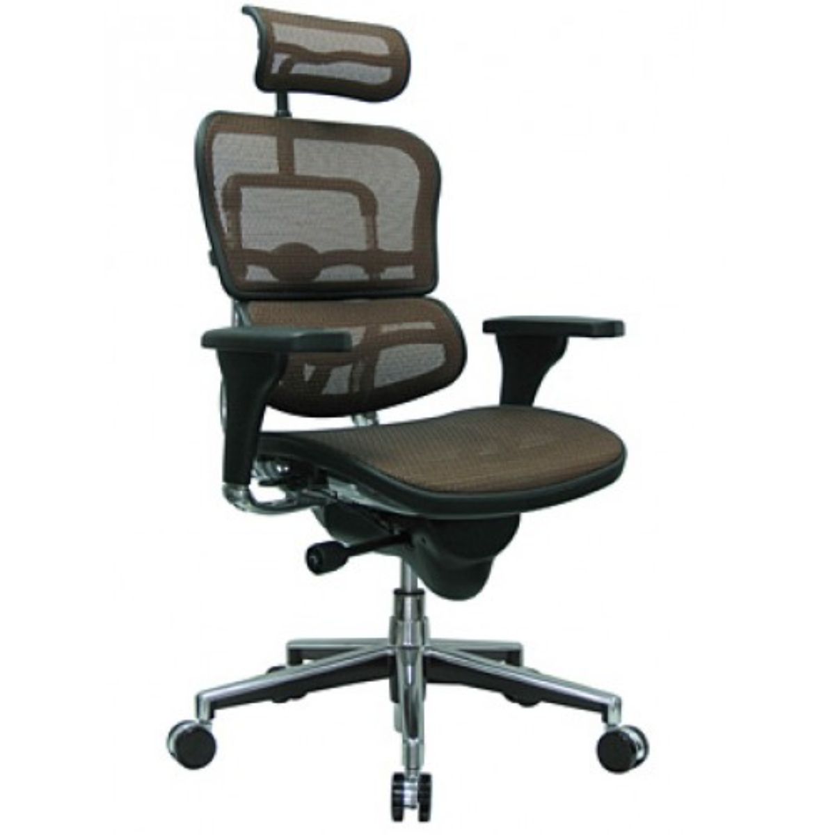 Black and Silver Adjustable Swivel Mesh Rolling Executive Office Chair-372396-1