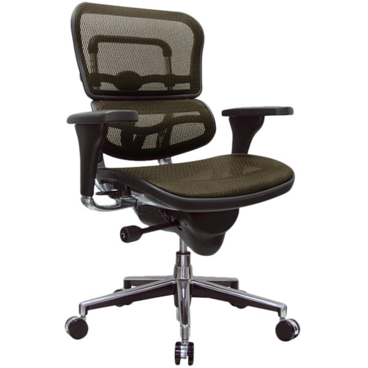 Orange and Silver Adjustable Swivel Mesh Rolling Office Chair-372399-1