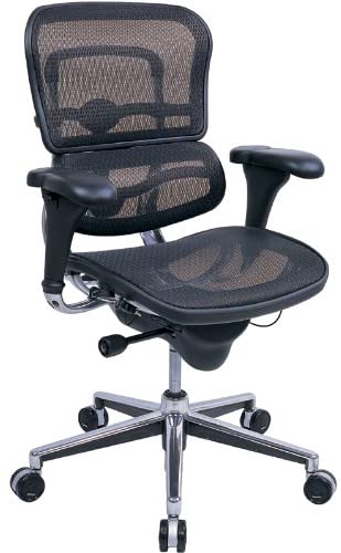 Black and Silver Adjustable Swivel Mesh Rolling Office Chair-372402-1