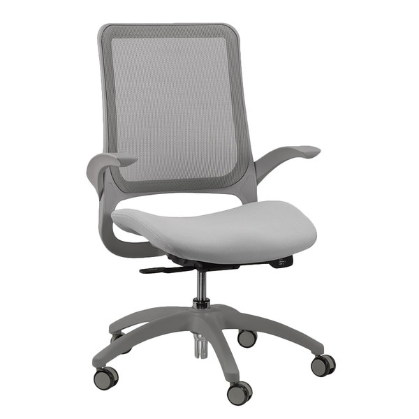 Gray Adjustable Swivel Mesh Rolling Office Chair-372406-1
