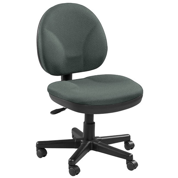 Pewter Blue and Black Adjustable Swivel Fabric Rolling Office Chair-372432-1