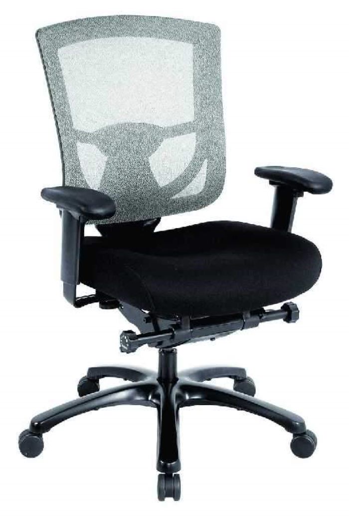 Black Adjustable Swivel Mesh Rolling Office Chair-372458-1