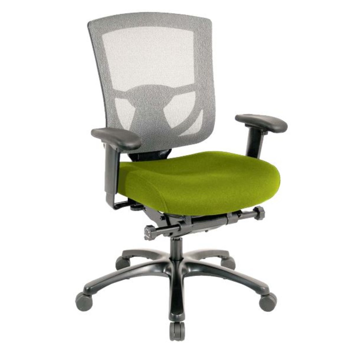 Green and Black Adjustable Swivel Mesh Rolling Office Chair-372459-1