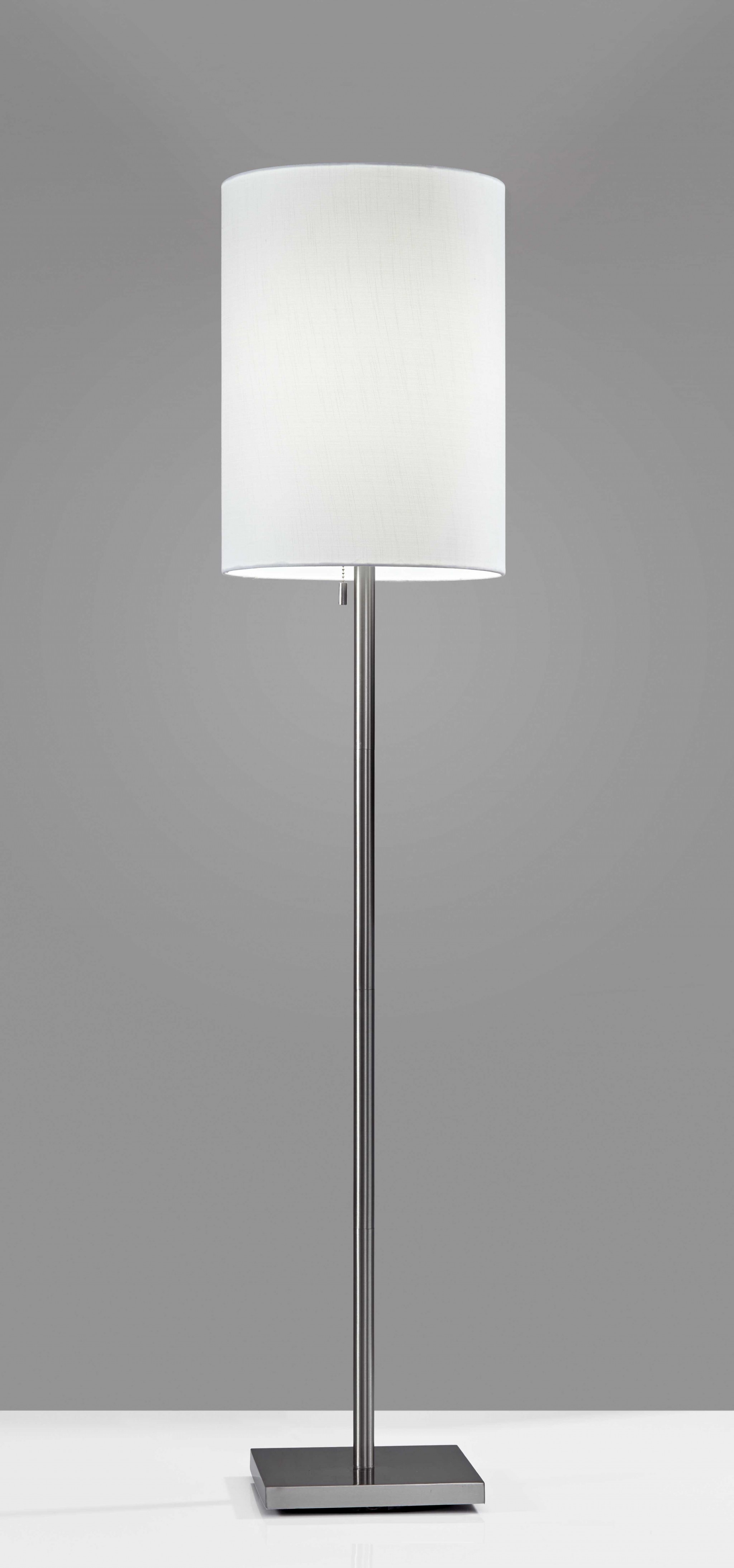 Floor Lamp Classic Silhouette Brushed Steel Metal-372491-1