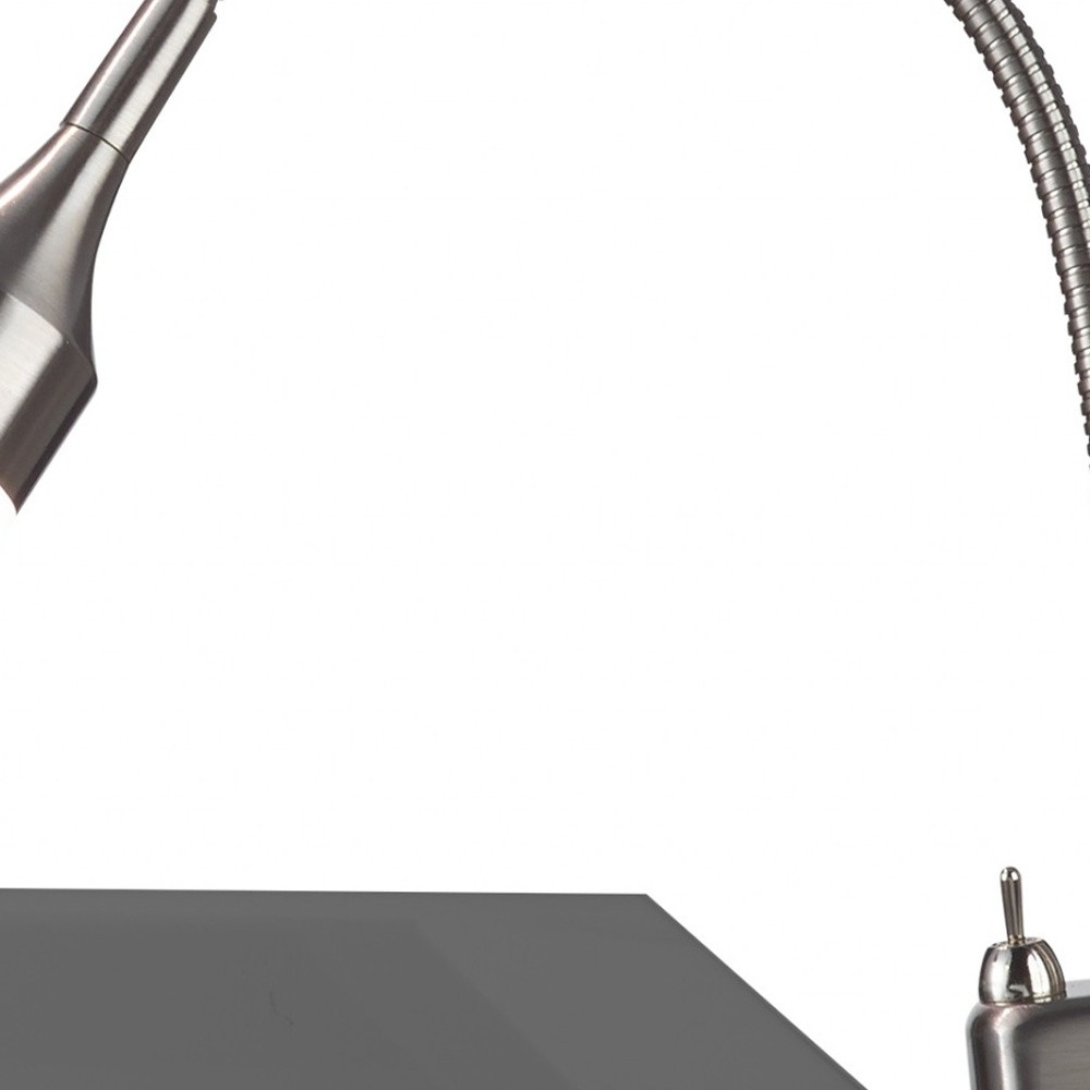 15" Black Metal Adjustable Clip On LED Table Lamp-372542-1