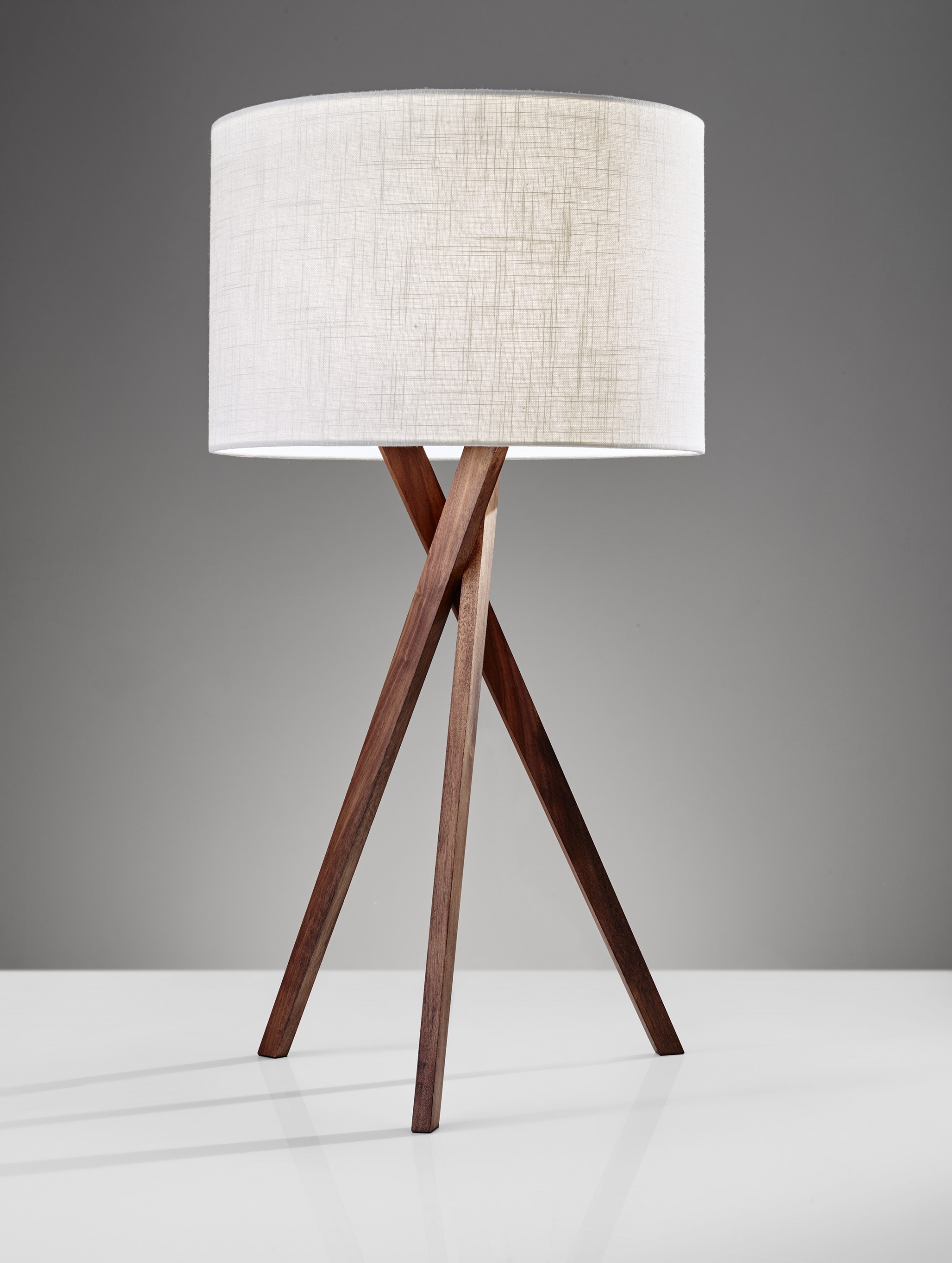15" X 15" X 29.5" Walnut Wood Table Lamp