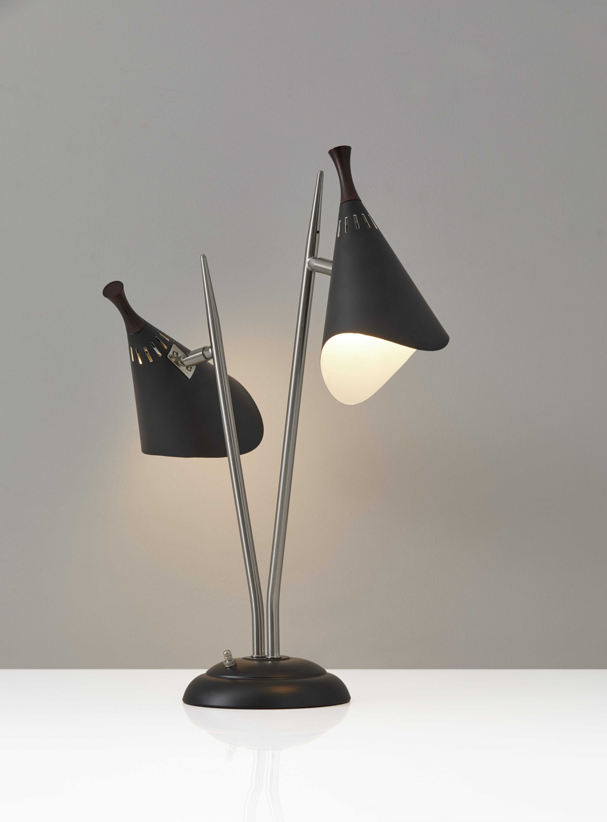 21-25" X 7" X 22" Black Metal Desk Lamp