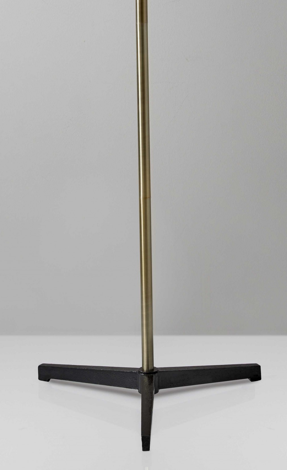 33" X 33" X 60-71" Brass Metal 3-Arm Floor Lamp