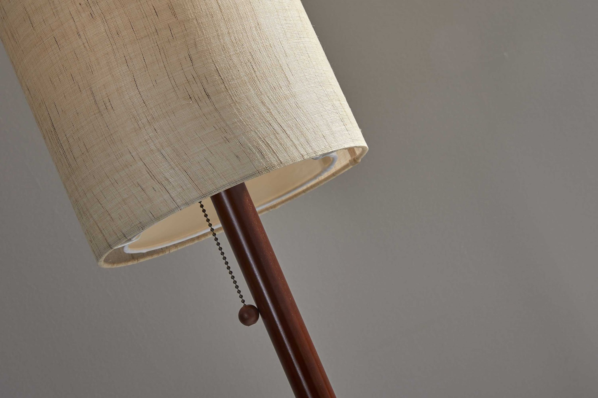 10" X 10" X 65" Walnut Wood Floor Lamp
