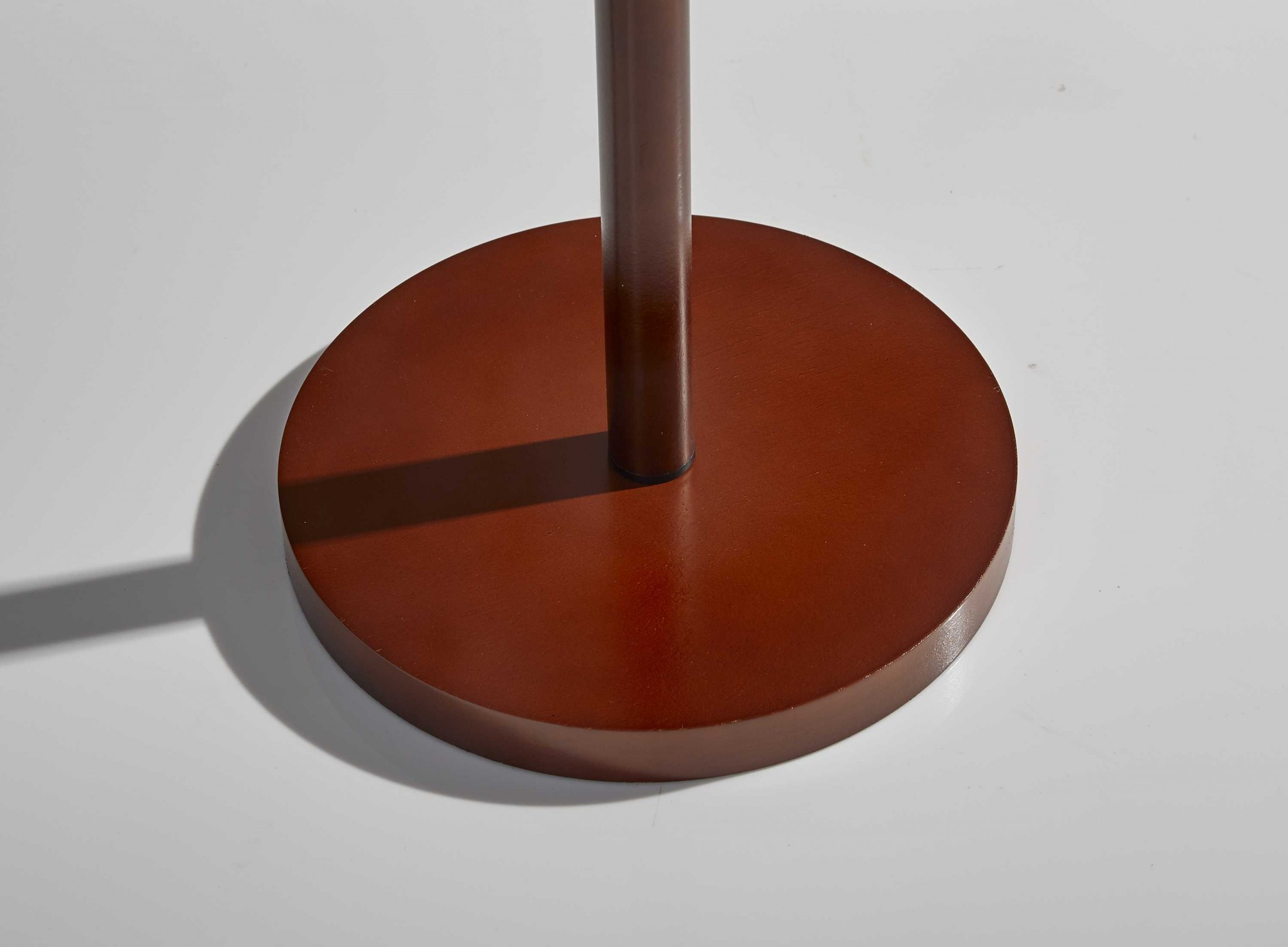 10" X 10" X 65" Walnut Wood Floor Lamp