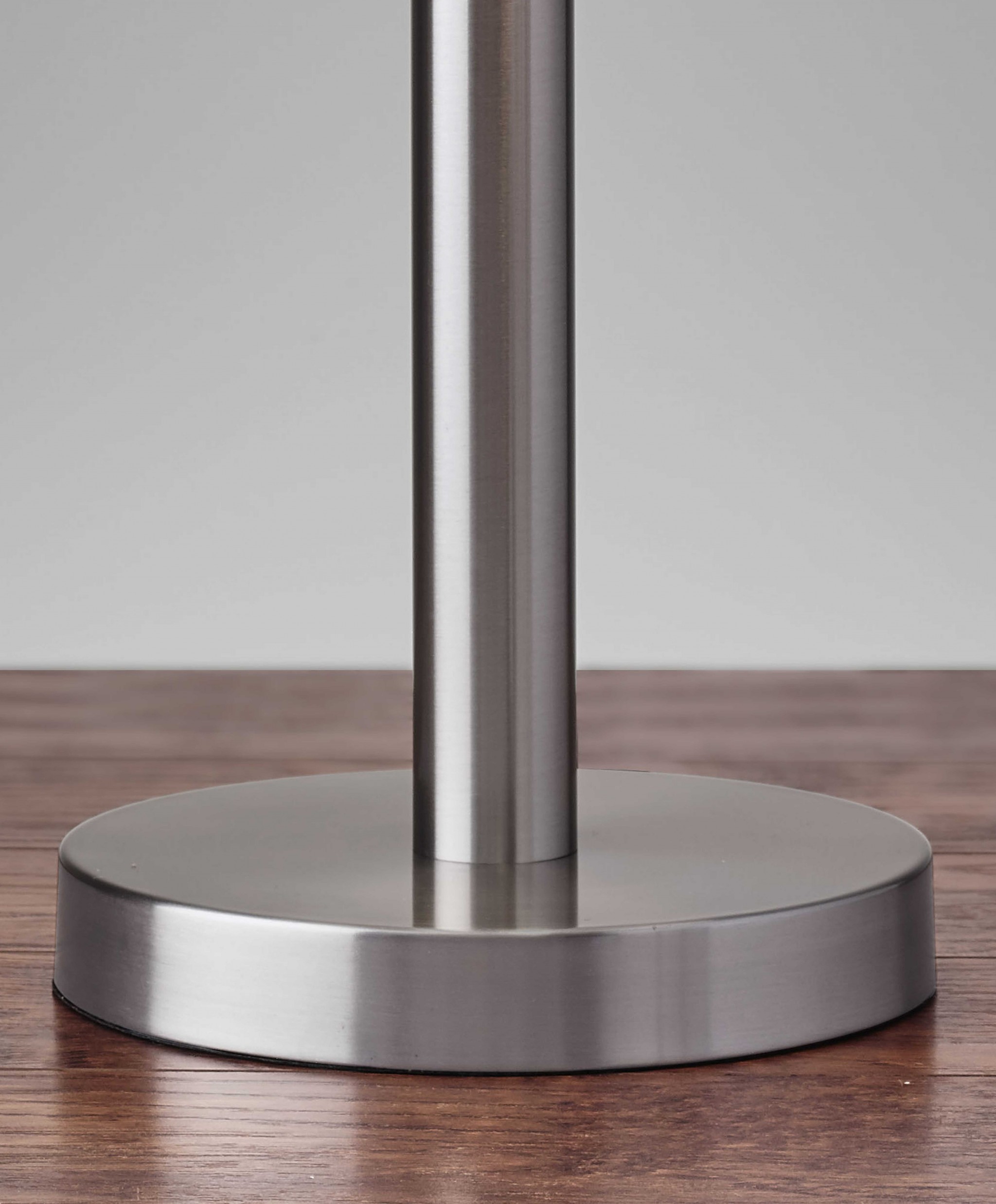 17" X 17" X 28" Brushed Steel Metal Table Lamp