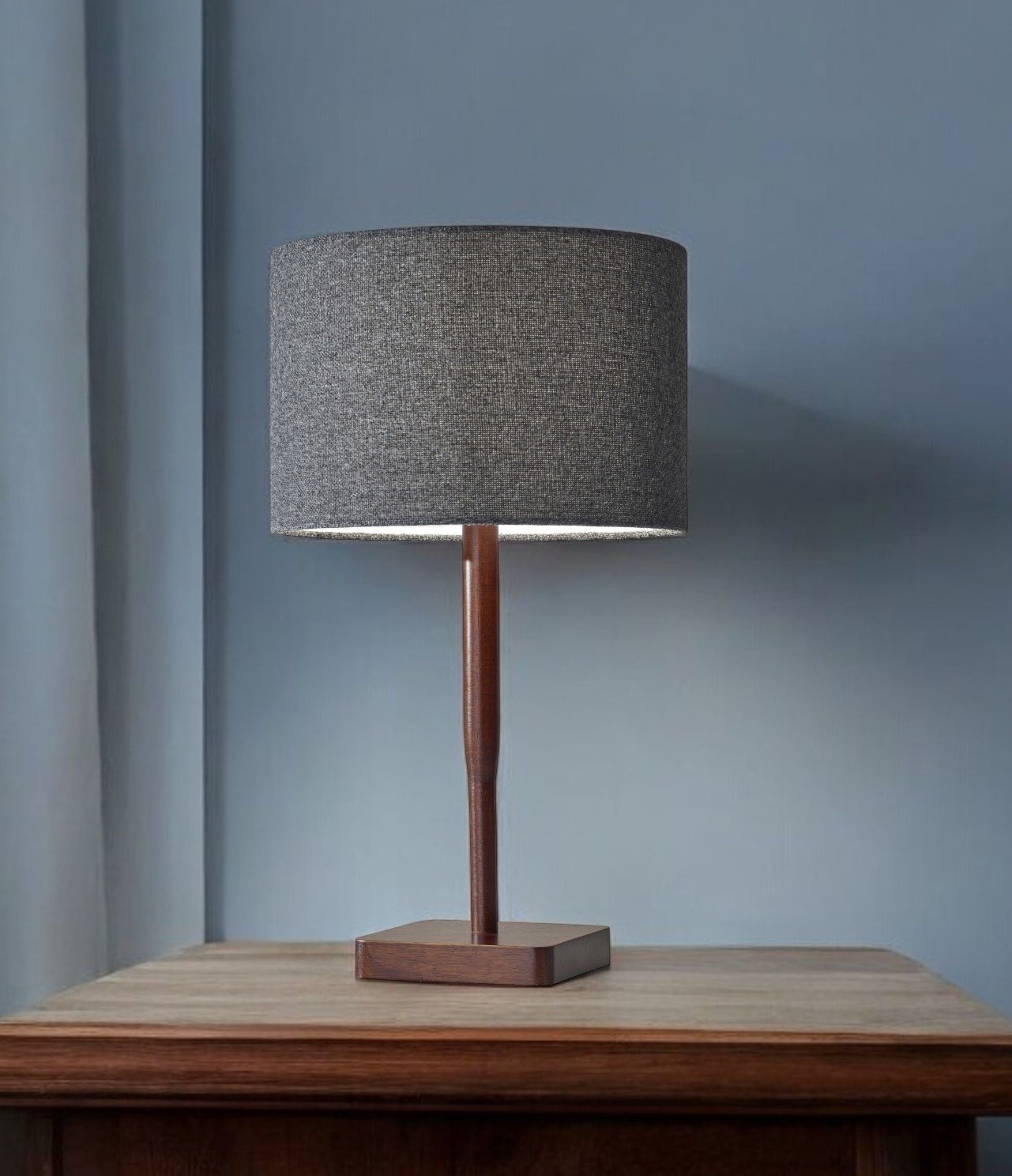 Cozy Cabin Walnut Wood Finish Table Lamp-372674-1
