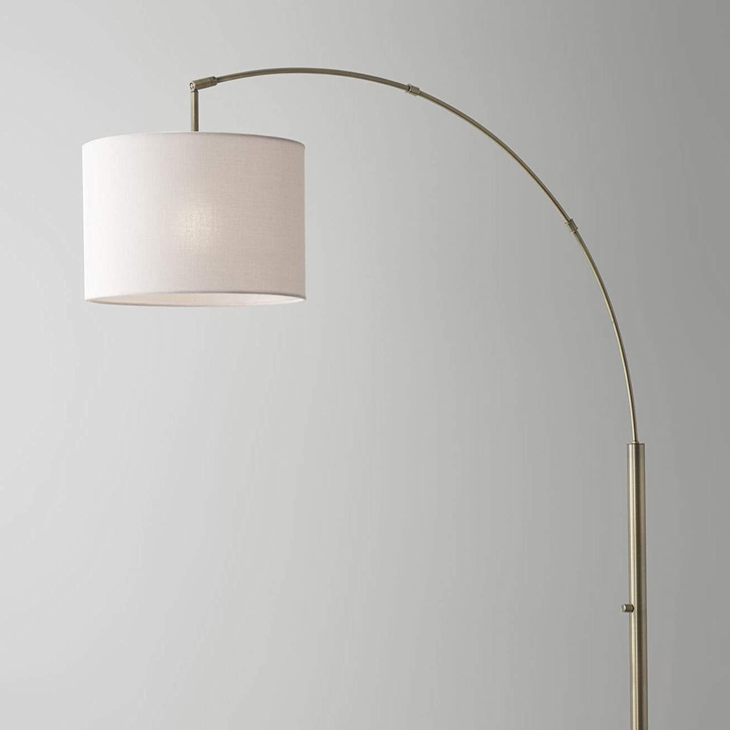 11" X 48" X 73.5" Brass Metal Arc Lamp