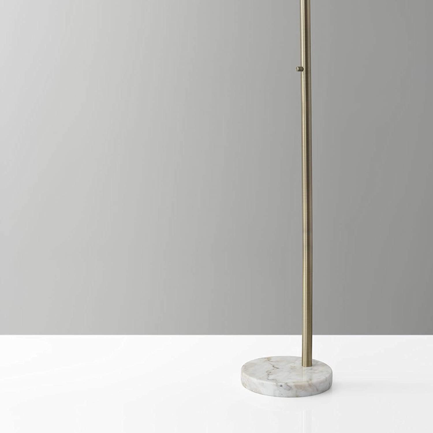 11" X 48" X 73.5" Brass Metal Arc Lamp