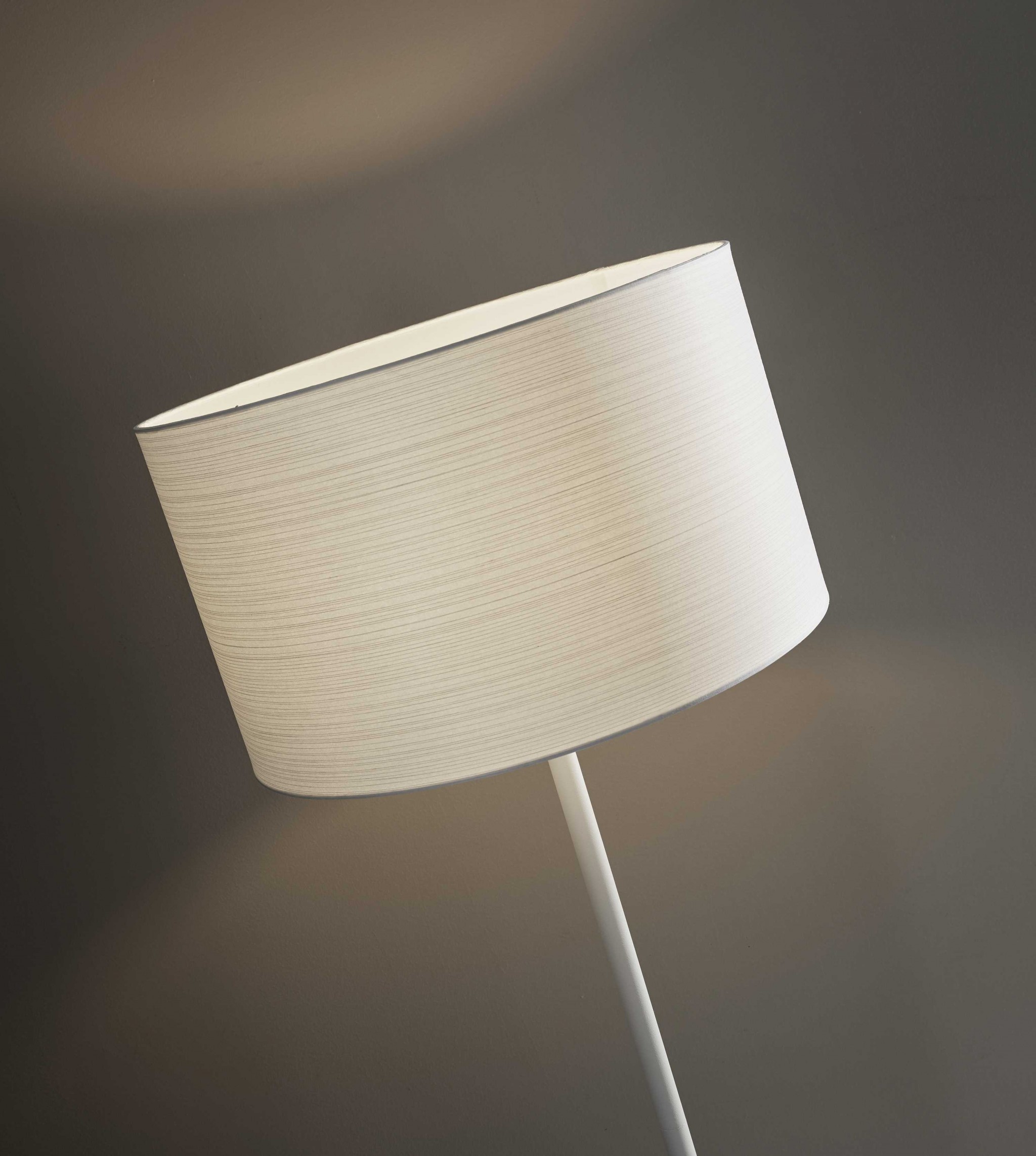 17.75" X 17.75" X 60" White Metal Floor Lamp