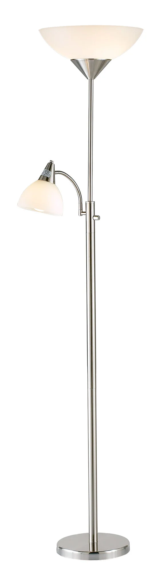 71" Two Light Novelty Floor Lamp With White Bowl Shade-372807-1