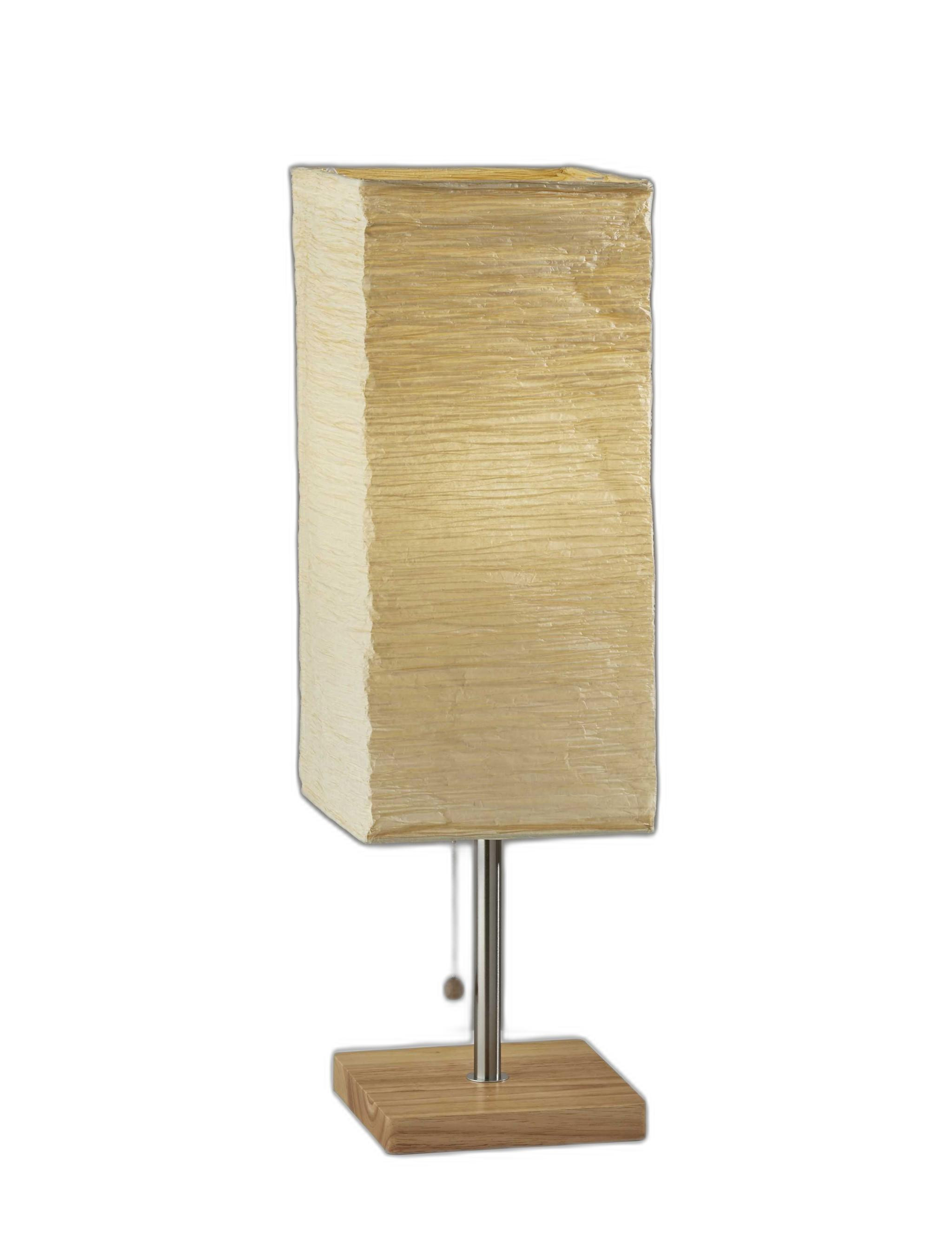 Wildside Paper Shade With Natural Wood Table Lamp-372819-1
