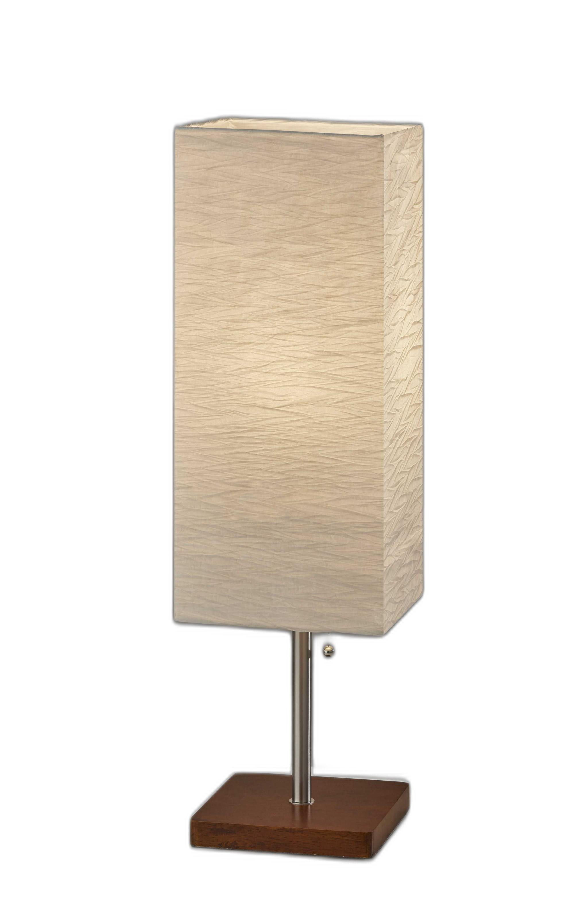 Wildside Paper Shade With Walnut Wood Table Lamp-372820-1