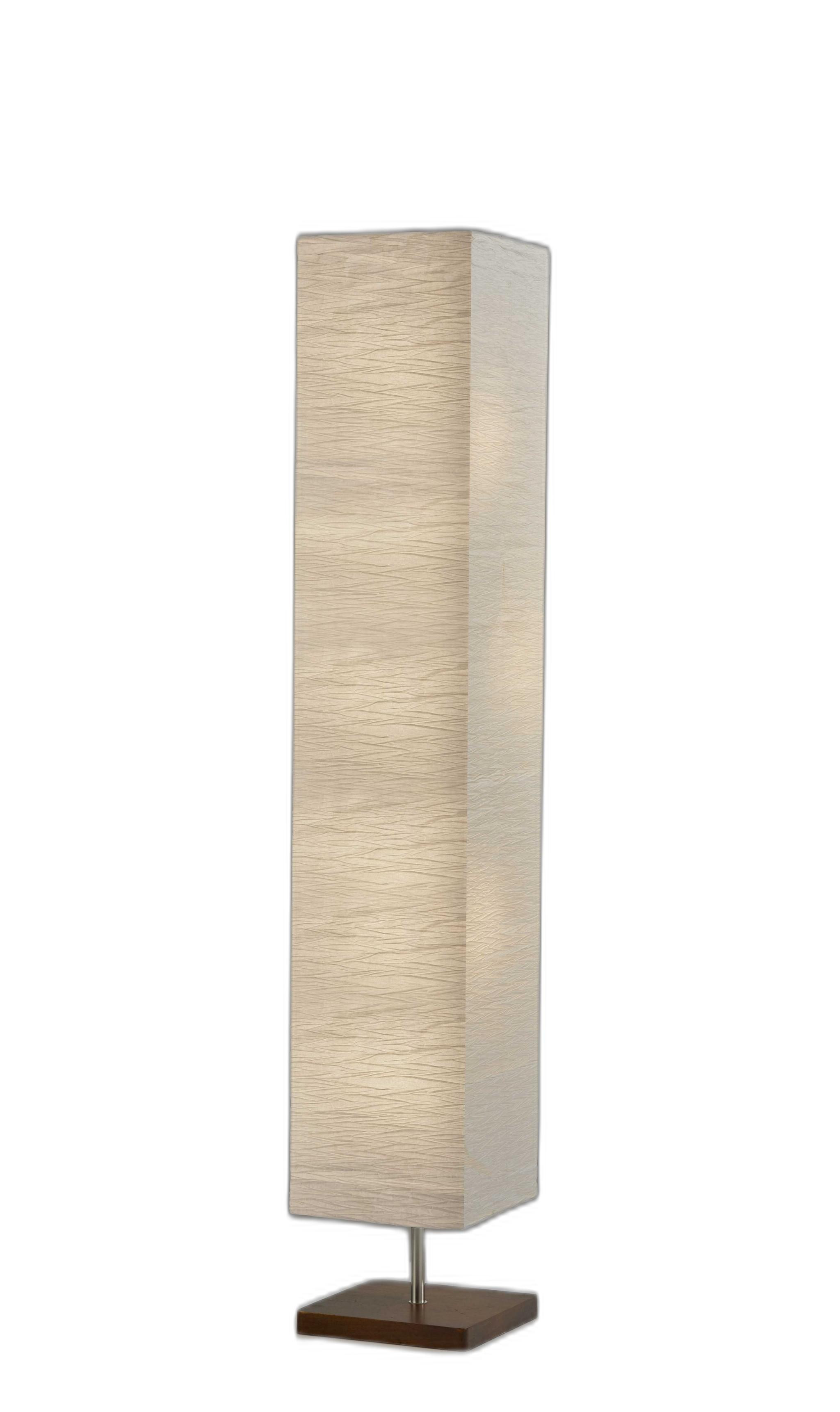 57" Two Light Column Floor Lamp With White Rectangular Shade-372822-1