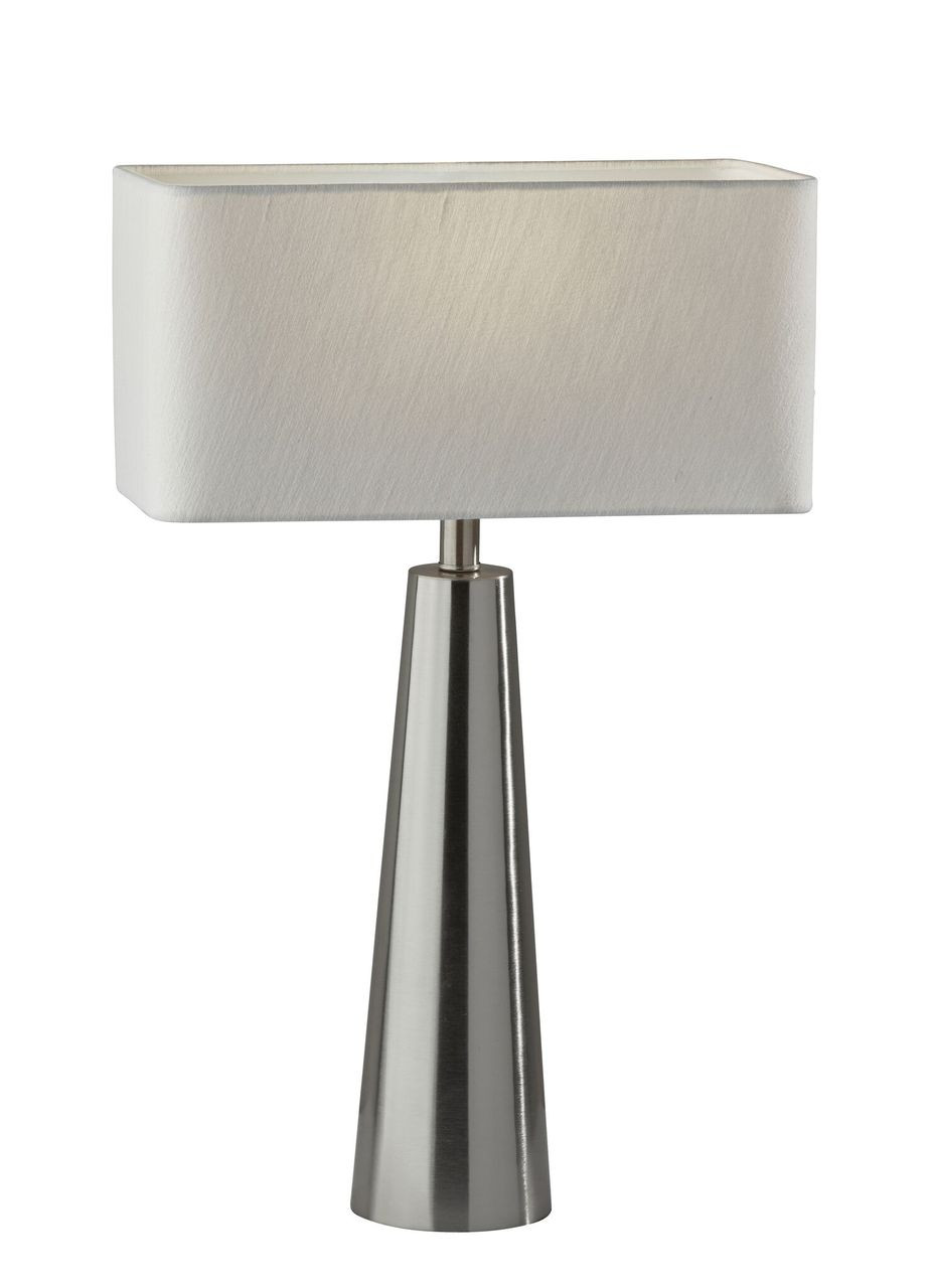 16" X 8" X 25.5" Brushed steel Metal Table Lamp
