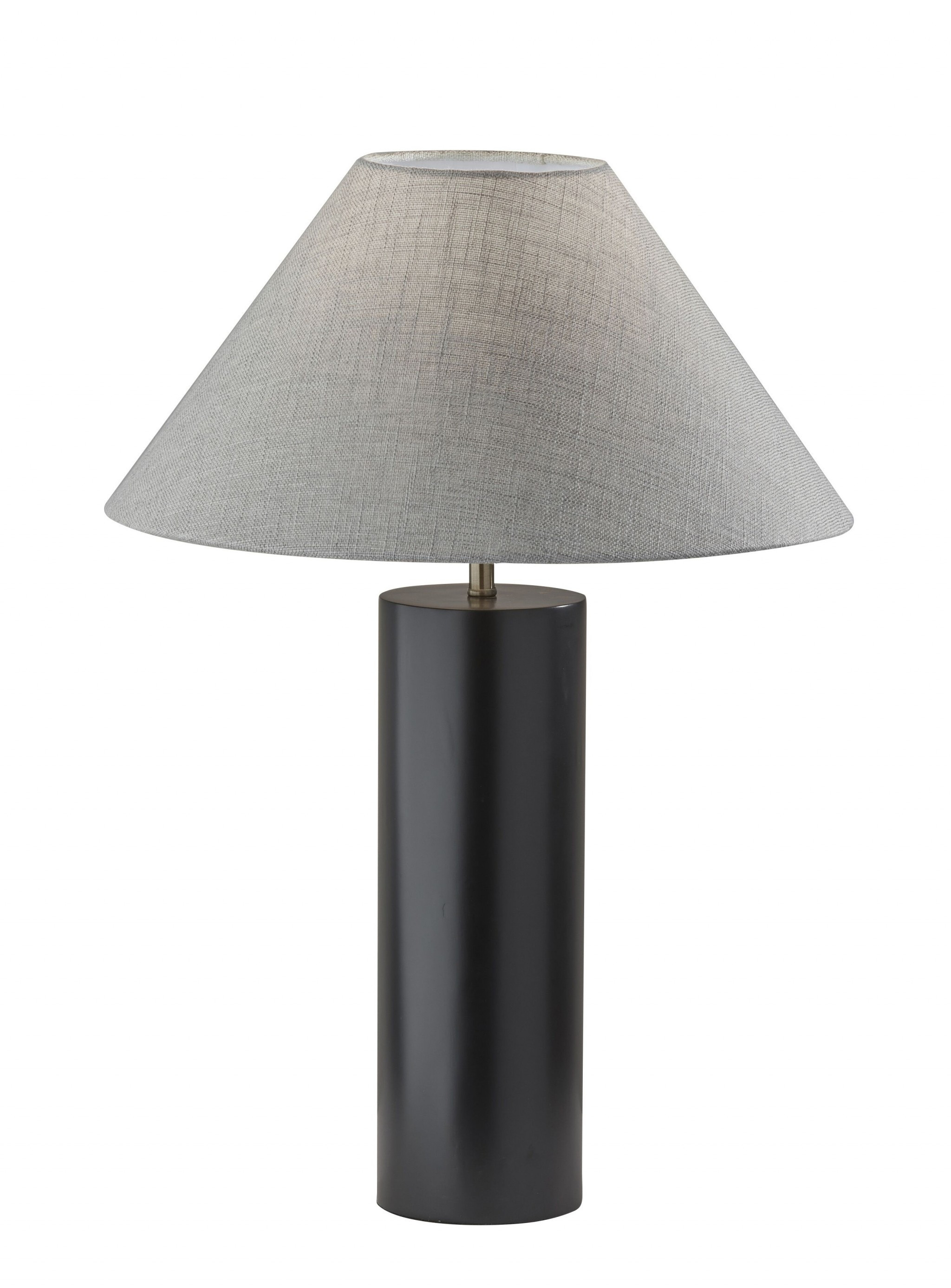 18" X 18" X 25.5" Black Wood Table Lamp