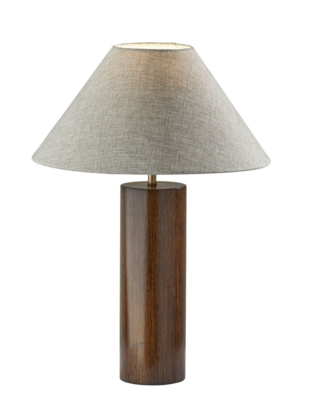 18" X 18" X 25.5" Walnut Wood Table Lamp