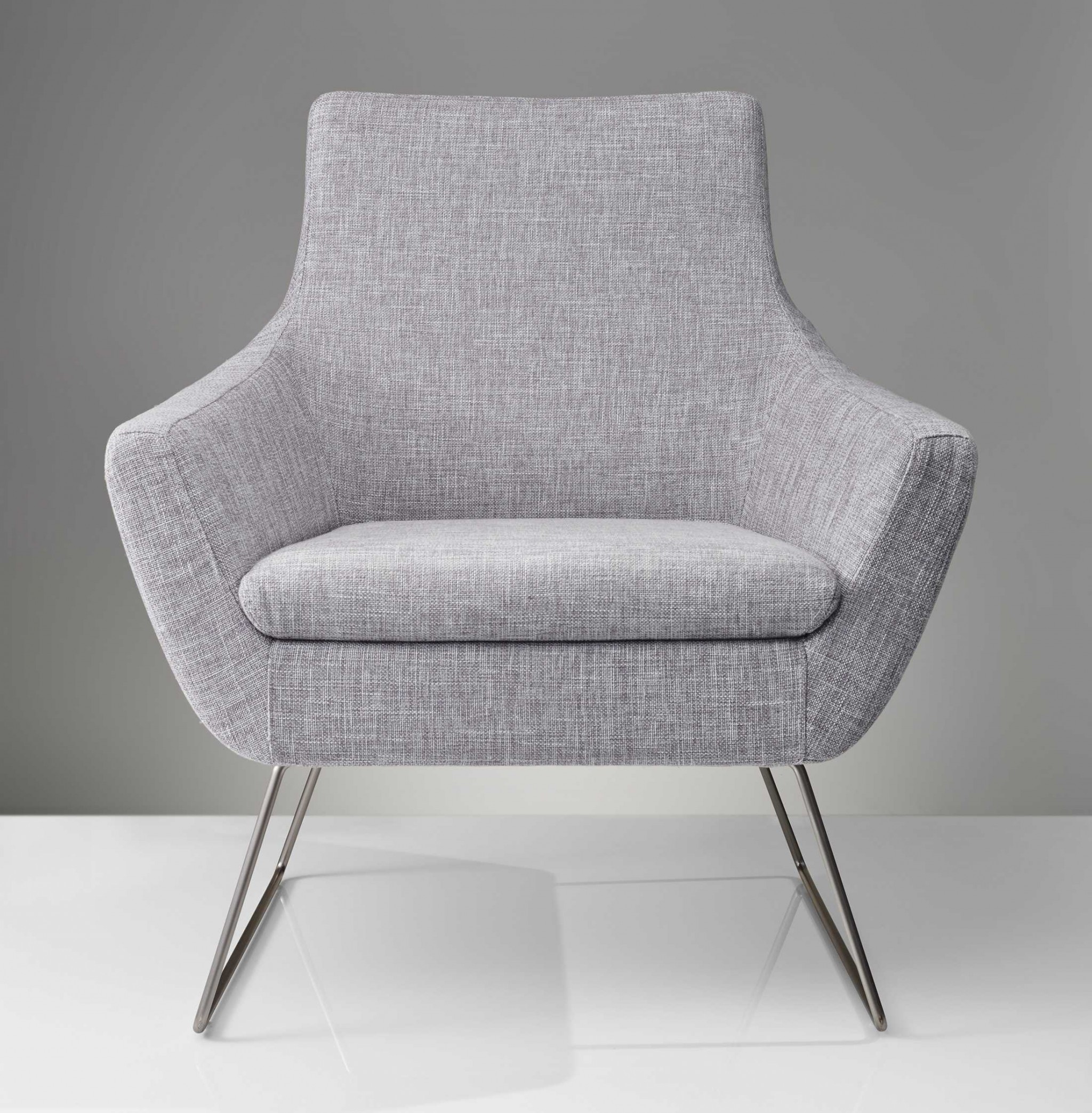 Pale Grey Upholstered Armchair