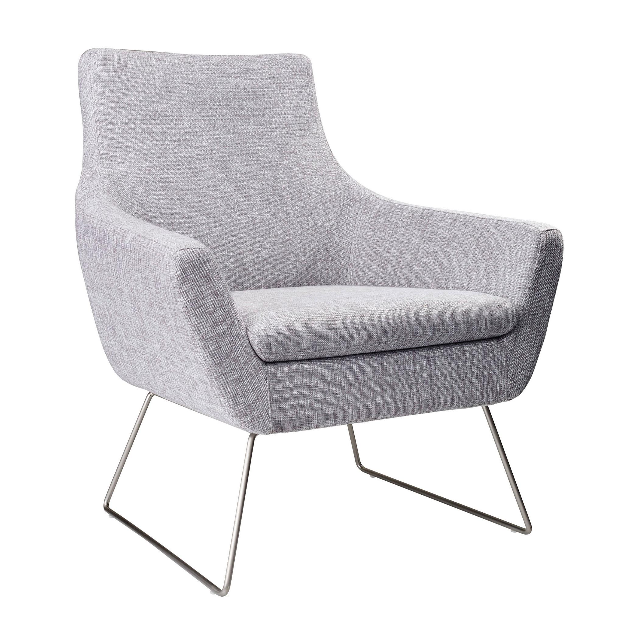 Pale Grey Upholstered Armchair-372929-1