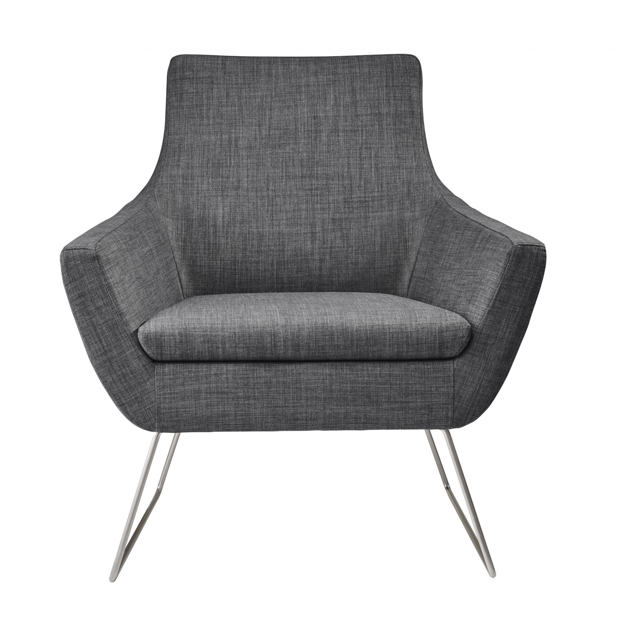 Dark Grey Upholstered Armchair-372930-1