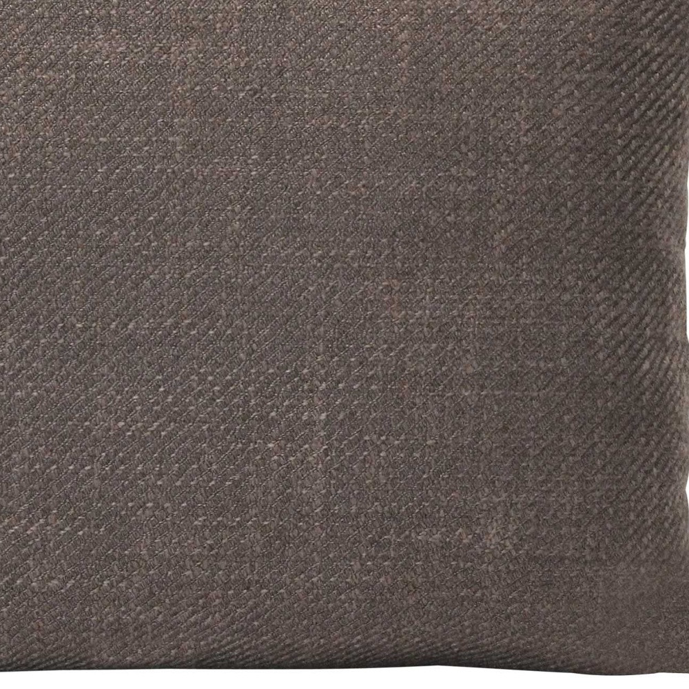 Mocha Brown Tweed Textured Velvet Square Pillow