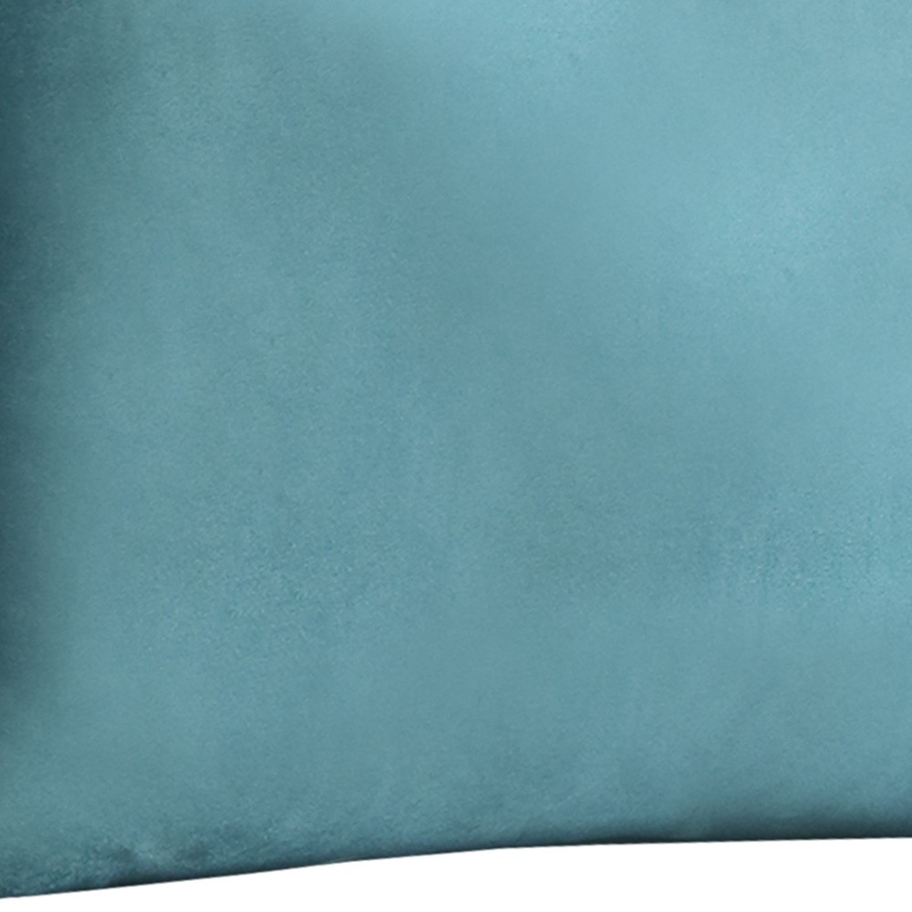 Teal Aqua Velvet Rectangular Lumbar Pillow