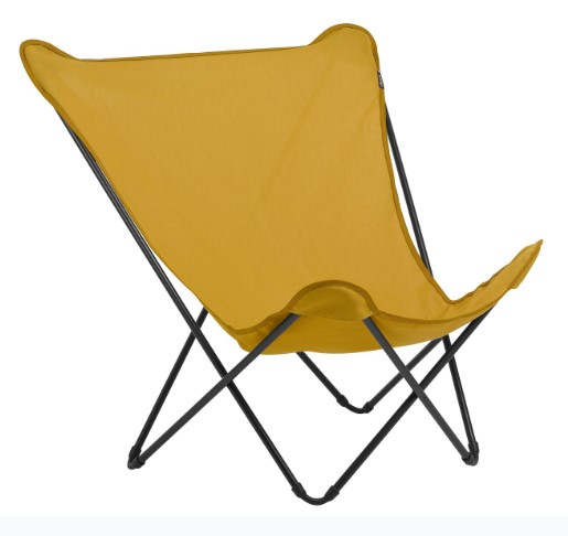 Yellow And Black Metal Folding Camping Chair-373464-1