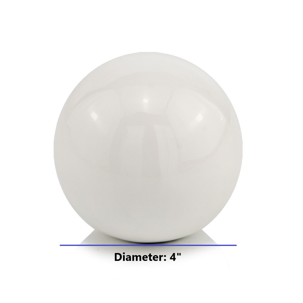 4" X 4" X 4" White Aluminum Sphere