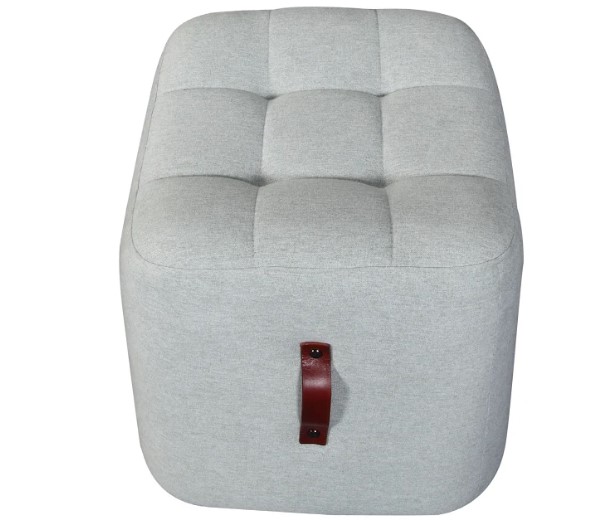 Modern Mint Tufted Fabric Upholstered Pouf