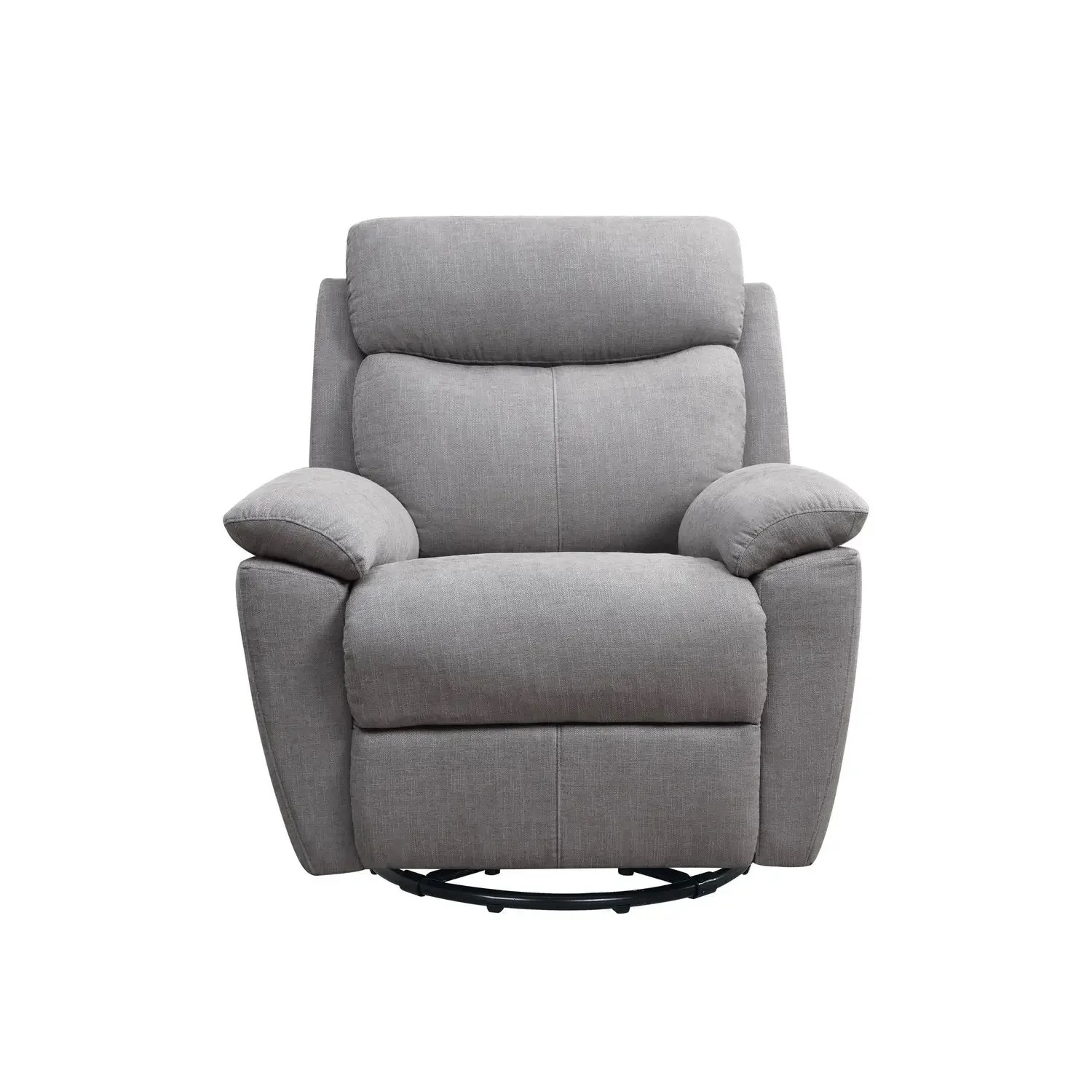 35" Light Gray Fabric Power Recliner With USB-374131-1
